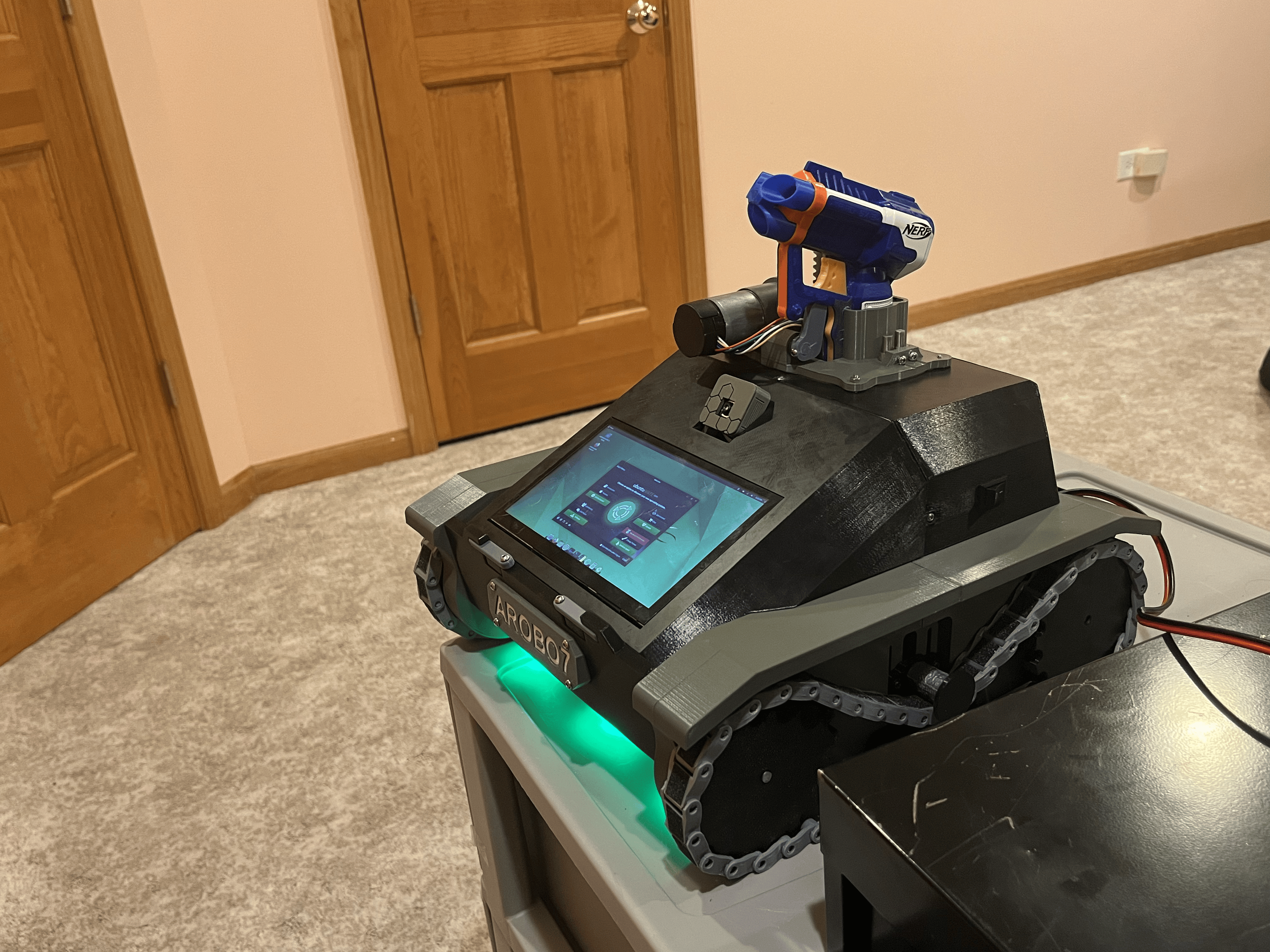 AROBO7 w/ Nerf Shooter